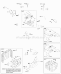 Blower HousingShrouds Exhaust System Diagram and Parts List for 21B417-1117-E1  Briggs and Stratton Engine